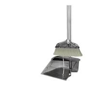 Generico Ensemble balai et pelle à poussière for usage domestique intérieur, outil de nettoyage Batoom, condition Swee combinaison sèche([obsidian lime] 2-piece set)