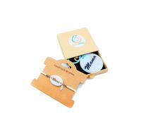 Genérico Ensemble bracelet et porte-clés « Maman » - Méthacrylate et résine avec détails floraux - Cadeau pour la fête des mères, un anniversaire ou Noël - Fait à la main avec boîte cadeau