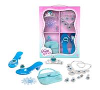 Generico Ensemble De Chaussures De Habillage De Princesse, Petite Fille Princesse Joue Chaussures Et Boutique, Girl Dress Up Play Chaussures Kit De Couronnes De Bijoux Pour Filles
