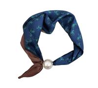 Generico Ensemble de collier de perles avec écharpe carrée avec fermeture magnétique, cache-cou polyvalent pour le printemps et l'été, M, Bois d'agar