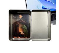 Generico Ensemble de crèche, Et Bois Décorations Religieuses | Figures De Crèche Avec Boîte En Étain - Pour Lieu De Travail Salon Bibliothèque Célébration Saisonnière Réunion Familiale Fête