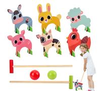 Generico Ensemble de Croquet - Jeux de Jardin en Bois, pour Le Golf Fou en Plein air, Design Magnifique et Magnifique, activités Amusantes en Plein air, faciles à Apprendre |