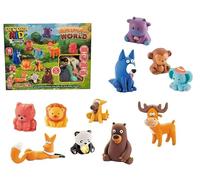 Generico Ensemble de pâte à modeler pour enfants Monde Animaux Forêt Ferme Jungla Kit Créatif avec Plasticine Colorée 168g Moules et Accessoires