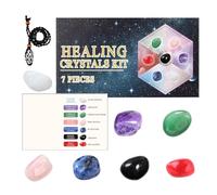 Genérico Ensemble de pierres polies et pierres - Ensemble de pierres de méditation | Collection de pierres polies ornées de pierres tombées et pour salle de séjour