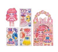 Generico Ensemble De Poupées De Habillage | Combiner Des Robes De Fantaisie,Jouet De Poupée Magnétique Fort À Habiller - Pour Les Collectionneurs Élèves Amoureux D'enfants D'âge D'enfants Parties De