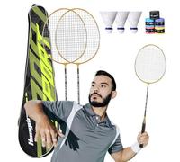 Genérico Ensemble de raquettes de badminton | Ensemble de raquettes de badminton pour adultes | Équipement léger, absorbant la transpiration pour adultes et professionnels, sports, jeux de plein air