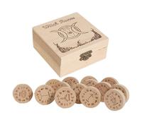 Generico Ensemble de runes en bois de sorcières - Jeu de runes seniors gravé, Outils en bois naturel | Ensemble de divination Witch pour rituels, Compagnons de tarot, Vikings magiques pour le travail