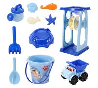 Generico Ensemble de seaux de plage pliable - Seau à sable pliable et jouets | Jouets en sable avec seau pliable et jeu de plage | Jouet design léger et portat