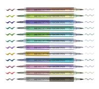 Generico Ensemble de stylos de peinture couleur - 12 pièces 24 marqueurs à pointe douce, conception de marqueurs à huile imperméables, outil de peinture pour dessins créatifs, pratique pour