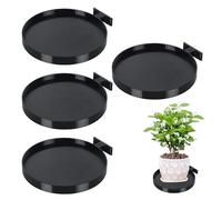 Generico Ensemble de - Support pour sans perceuse de 4 pièces de 10,8 à 11,5 cm | Porte-pot insonorisé pour salon chambre | Étagère murale pour jardinières suspendues pour bureau