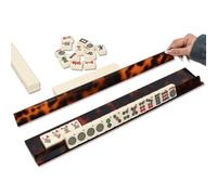 Generico Ensemble de supports pour Mahjong - Acrylique 50,8 x 6,5 x 2 cm | Support Mahjong avec poussoir magnétique - Pour les personnes âgées passionnées Maison Salle de Jeux Voyage