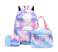 Genérico Ensembles de Sacs à Dos Scolaires Rainbow | Sacs à Dos 3 en 1 pour, Sac à Dos léger avec Motif d' pour Filles, Mochi, Multicolore - Violet (Starry Purple), Consulte la descripción
