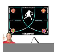 Generico Entraînement Mat for Practice, Non-Slip Basketball Rubber Doormat - Silent Shock Absorbing Exercise Mat, Anti--Slip And Foldable Training At Home for Adults And Kids