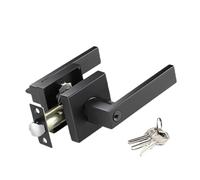 Generico Entrance Door Lever Lock, Aluminium Alloy 3 Key | Silent Universal 60 mm Hole Position, Classic Interior Exterior Handle Set Fits 35-45 mm Thickness For Left or Droit Hand Opening 980g