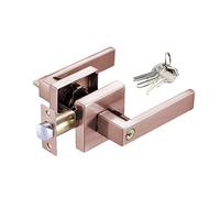 Generico Entrance Door Lever Lock, Aluminium Alloy 3 Key | Silent Universal 60 mm Hole Position, Classic Interior Exterior Handle Set Fits 35-45 mm Thickness For Left or Droit Hand Opening 980g