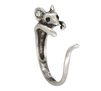 Genérico Enveloppe d'animaux : doigt en métal réglable et élégant accessoire de bijoux pour souris, accessoire unique pour femmes, adolescentes et filles, idée charmante pour l'Amérique