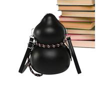 Genérico Épaule en cuir - Porte-écharpe en cuir PU croisé rétro | Silhouette de rangement d'inspiration vintage pour usage , style fonctionnel, compagnon d'école, noir, Consulte la