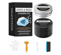 Generico Epoxy Resin Polishing Kit - Scratch Remover & High-Gloss Buffing Compound | Professional 5 pièces Coating Kit with Scraper, Sponge & Gloves | For Resin Art, Countertops, Acrylic, Glass & DIY