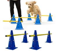 Generico Équipement d'agilité pour chiens - Kit d'exercices de cônes d'obstacles - pour agility cinéma, pour randonnée, jardin, intérieur, extérieur, plage, camping