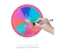 Generico Erasable Reusable Fortunes Wheel Rainbow Prize Wheel | Game Spinner Wheel, 8 Slots Color Tabletop Roulette Spinner of Fortune for Kids, Erasable Wheels for Trade Shows Parties And