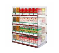 Generico Espositore per sigarette a più livelli per la vendita al dettaglio di Snack e altri prodotti, adatto per negozi al dettaglio, vetrina rettangolare in acrilico p