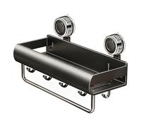 Generico Estante De Ducha Avec ventouse - 40 x 14,5 x 1 3 cm Montaje Sin Taladros Avec Ganchos | Estante Para Baño Ventouse | Para Dormitorio Cocina Baño Dormitorio Lavandería Champú Jabón Toalla Gel