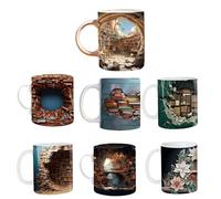 Generico étagère - à café en céramique avec design littéraire à étagère, capacité de 350 ml, verres à thé artistiques pour un usage quotidien | Cadeau créatif pour porte-gobelet pour lecteurs ,