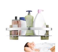 Generico Étagère d'angle triangulaire - Étagère de salle de bain, étagères suspendues avec bords arrondis, organisateur | Présentoir monté pour cuisine, salon, chambre, étagère d'angle sécurisé