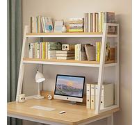 Generico Étagère de bureau de l'échelle industrielle à 2 niveaux Stand de bureau multifonctionnel bibliothèque et bibliothèque de bureau pour ordinateurs.