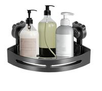 Genérico Étagère de douche d'angle avec ventouses sans perçage, étagère triangulaire pour douche, salle de bain, cuisine, maison, résidence universitaire, appartement, hôtel, maison de campagne