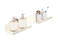 Generico Étagère de lavabo de salle de bains sur robinet - étagère murale salle de bain, organisateur avec ventouses en acier carbone, économie d'espace pour parfums, petites toilettes, cuisine