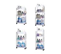 Generico Étagère de rangement avec roulettes, chariot polyvalent, étagère de rangement mobile, organisateur domestique durable | cuisine, salle de bain, chambre, salon, dortoir, boissons, collations