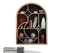 Genérico Étagère en bois - Étagère en forme de lune de champignons | murale flottante pour verres | sorcellerie gothique, décoration bohème, design d'intérieur, salon, chambre, rangement D