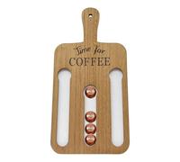 Genérico Étagère murale pour capsules de café, support pour capsules de café - Étagère en bois vintage pour 14 | Présentoir de rangement ou