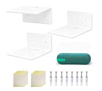 Generico Étagère murale transparente | 4 pièces de rangement multifonction - étagères polyvalentes et robustes de 10 cm | pour salon, salle de bains, chambre, album, cuisine, bibliothèque, lieu de