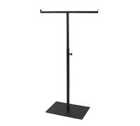 Generico Étagères de Support de Présentoir de Sac à Main, Fournitures de Comptoir En Acier Inoxydable Support de Sac à Main écharpe Au Détail Barre En T, Le noir