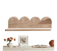 Genérico Étagères murales bohèmes | Bibliothèque bohème en bois | Étagère de rangement rustique pour chambre, crèche, maison de campagne, cuisine, salon, bureau, buanderie