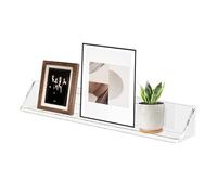 Genérico Étagères murales transparentes - Organisateur de rangement - Étagère flottante transparente - Pour maison, coiffeuse, cuisine, douche, chambre, parfum, tasses, albums, maquillage