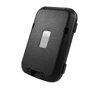 Generico Étui de carte, support de verrouillage en aluminium étanche - Fournitures de sécurité portables sécurisées contre le vol de données, protections de poche pour cartes prépayées, Noir