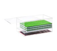 Genérico Étui pour jetons de Mahjong | Acrylique transparent portable - Mallette pour jeu de jetons - Pour femmes, jeunes hommes, adultes, voyages, camping, pique-nique, célébrations