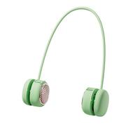 Generico Éventail au cou, portable, flexible, silencieux, à 5 vitesses, avec écran LED, rechargeable, tête multidirectionnelle et flux d'air à 360 degrés