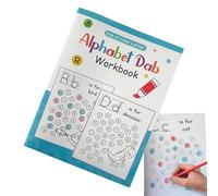 Generico Exercices de calligraphie - Cahier A4 pour apprendre à écrire l'alphabet - Livre interactif avec lettres à recalcaire 3-6 ans pour maison maternelle voyage