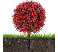 Generico Fake Shrubs - 23" UV Resistant Boxwood | Artificial Outdoor Topiary Bushes, Faux Trees For Garden, Yard, Patio, Lawn, Pathway, Driveway, Walkway, Landscape, Indoor Home Decor, Office