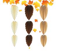 Generico Fall Party Decorations, Wall Ceiling Hangable Autumn Decoration, 9 Pieces Hangable Maple Leaves Paper Fans, Ornament for Birthday Baby Shower Thanksgiving Wedding Party