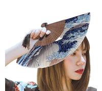 Generico Fan FILM FILMING HAND - CRÉATIF POURQUOI CRÉATIF | Ventilateur en soie vintage japonais chinois portable | Fans pliants pour mariages, célébrations