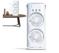 Generico Fan Fog Personal - Fog Fleet - The Outdoor Area | Fog Fig Fog Spray à double gamme, ventilateur 'humidificateur avec lumière LED, refroidisseur d'air personnel