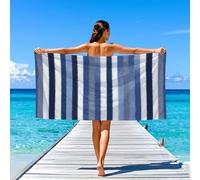 Generico Fantaisie Intemporel Beach Towel Lignes Symétrique Poulpe,Sechage Rapide Vacances Parfait pour Les Voyages Natation Piscine Drap de Plage 180 x 90,Bleu