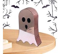 Generico Fantôme avec boule de discothèque pour Halloween - Décoration plateau à niveaux Halloween accessoires, décoration festive saisonnière pour étagère de bureau, table de salon, pièce maîtresse