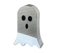 Generico Fantôme avec boule de discothèque pour Halloween - Miroir décoration de table fantôme effrayant avec paillettes - Décoration de fête pour pièce maîtresse de chambre, salon, bibliothèque