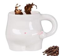 Genérico Fat Belly - En céramique artisanale, forme amusante de ventre arrondi, thé et café faits à la main, vaisselle à prise en main confortable, collection amusante de tasses Kawaii |